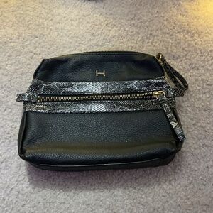 H by Halston Black Mini Bag with Silver Accents